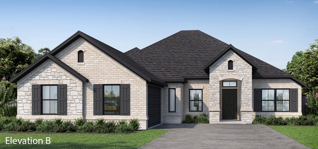 Representative exterior photo of a completed home built from the Alexander by Altura Homes in Summerwood, Red Oak, TX (Image 2). Representative exterior photo of a completed home built from the Alexander by Altura Homes in Summerwood, Red Oak, TX (Image 2).