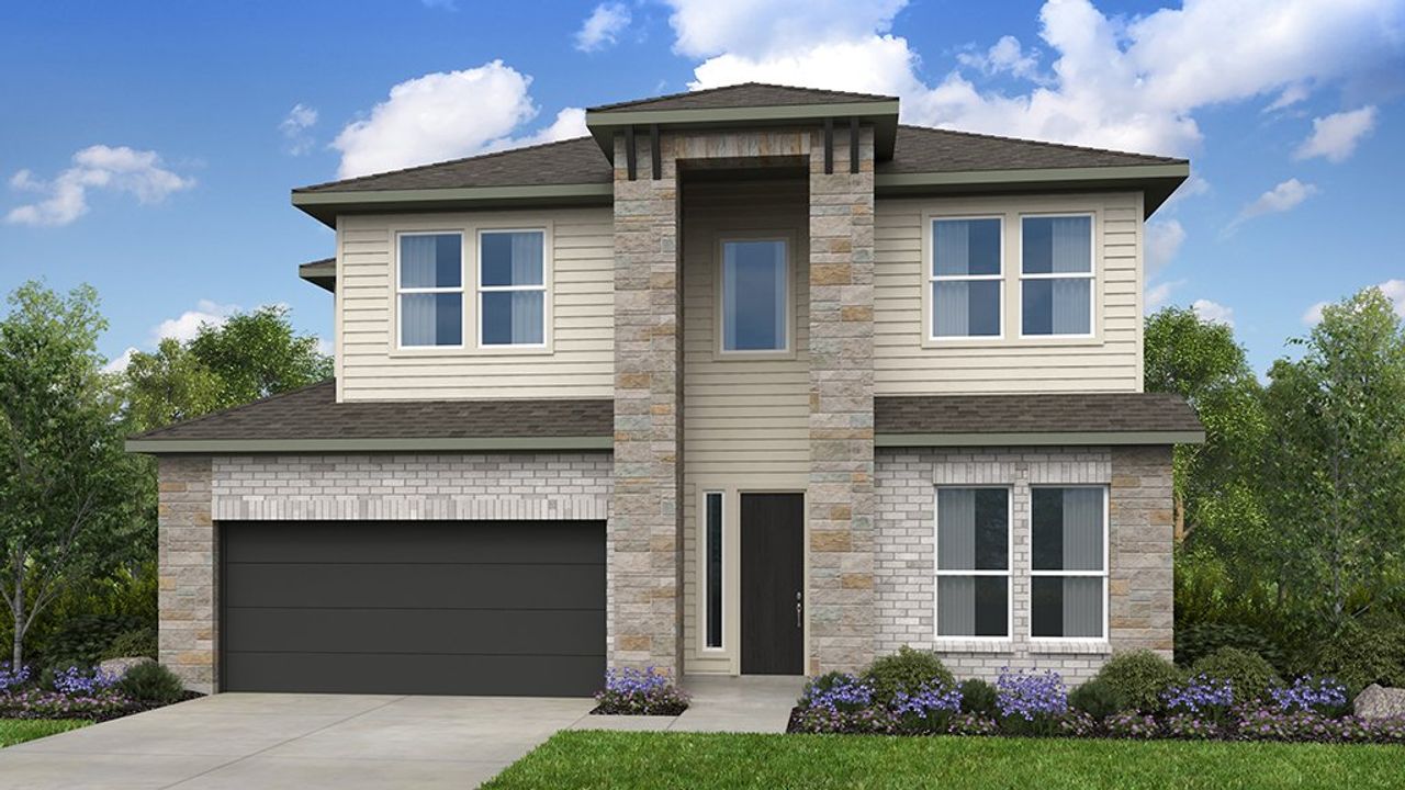 Representative exterior photo of a completed home built from the Anderson by Taylor Morrison in Silverleaf, Cedar Creek, TX (Image 2).