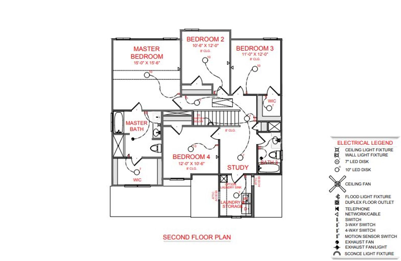 2D floor plan layout for the Austin B by Freedom Home Builders in Oakwood, Newnan, GA (Image 2). 2D floor plan layout for the Austin B by Freedom Home Builders in Oakwood, Newnan, GA (Image 2).