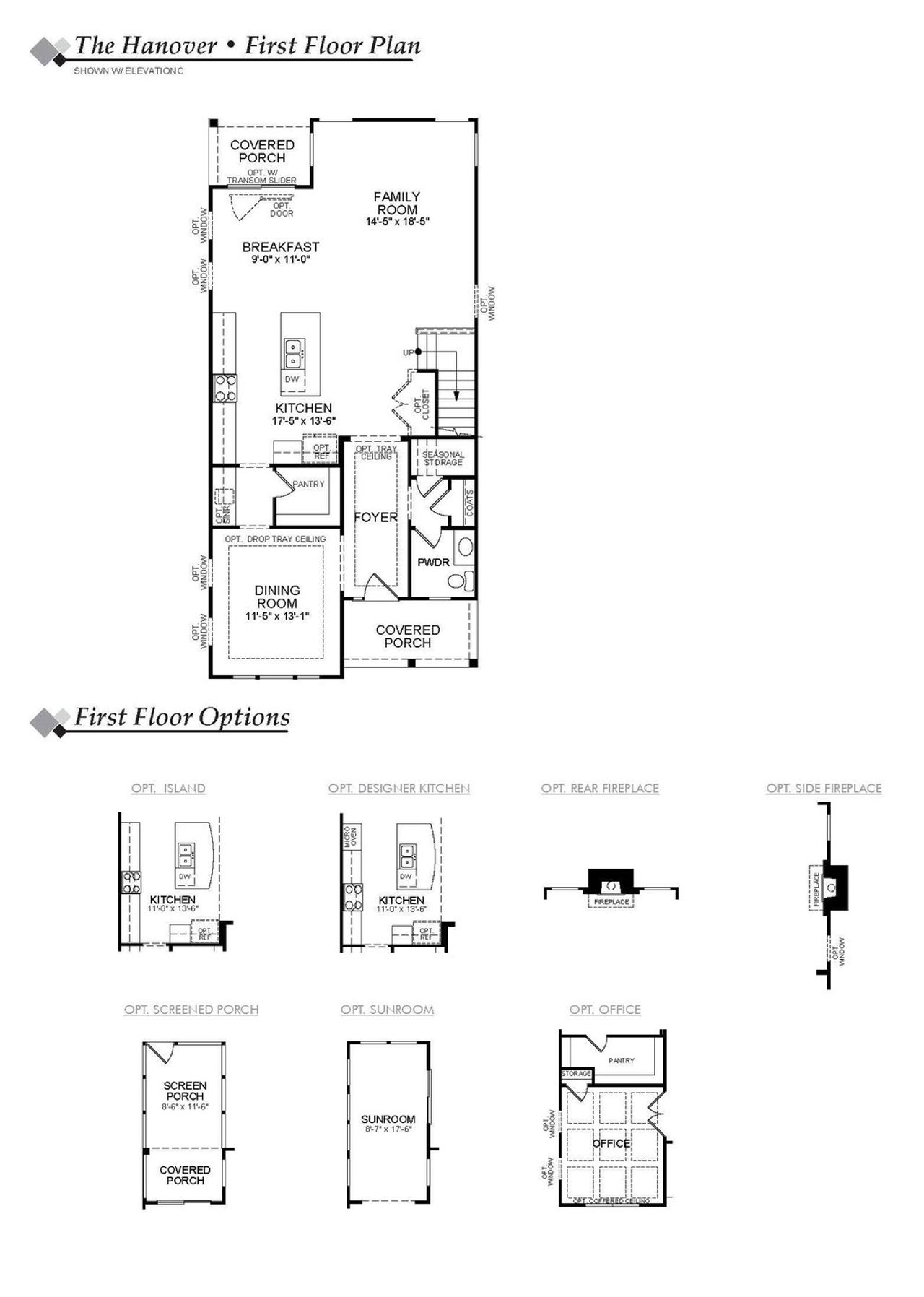 2D floor plan layout of this home in Church Creek Landing, Charleston, SC (Image 2).