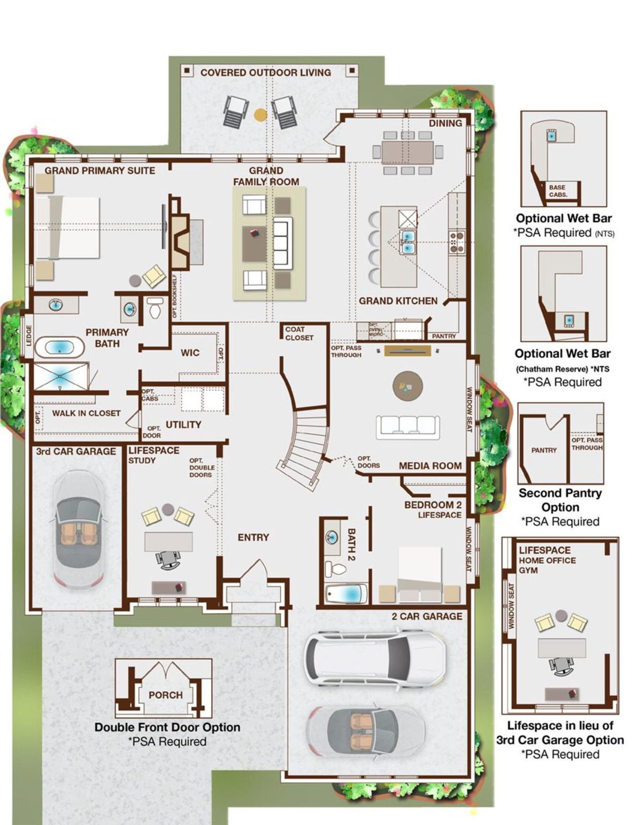 2D floor plan layout of this home in Dominion of Pleasant Valley, Wylie, TX (Image 2).