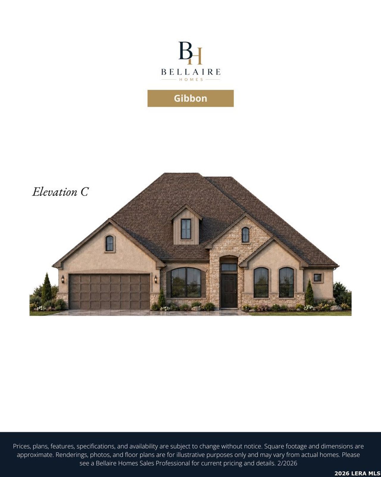 Exterior rendering of this home design in Annabelle Ranch, San Antonio, TX (Image 2). Exterior rendering of this home design in Annabelle Ranch, San Antonio, TX (Image 2).