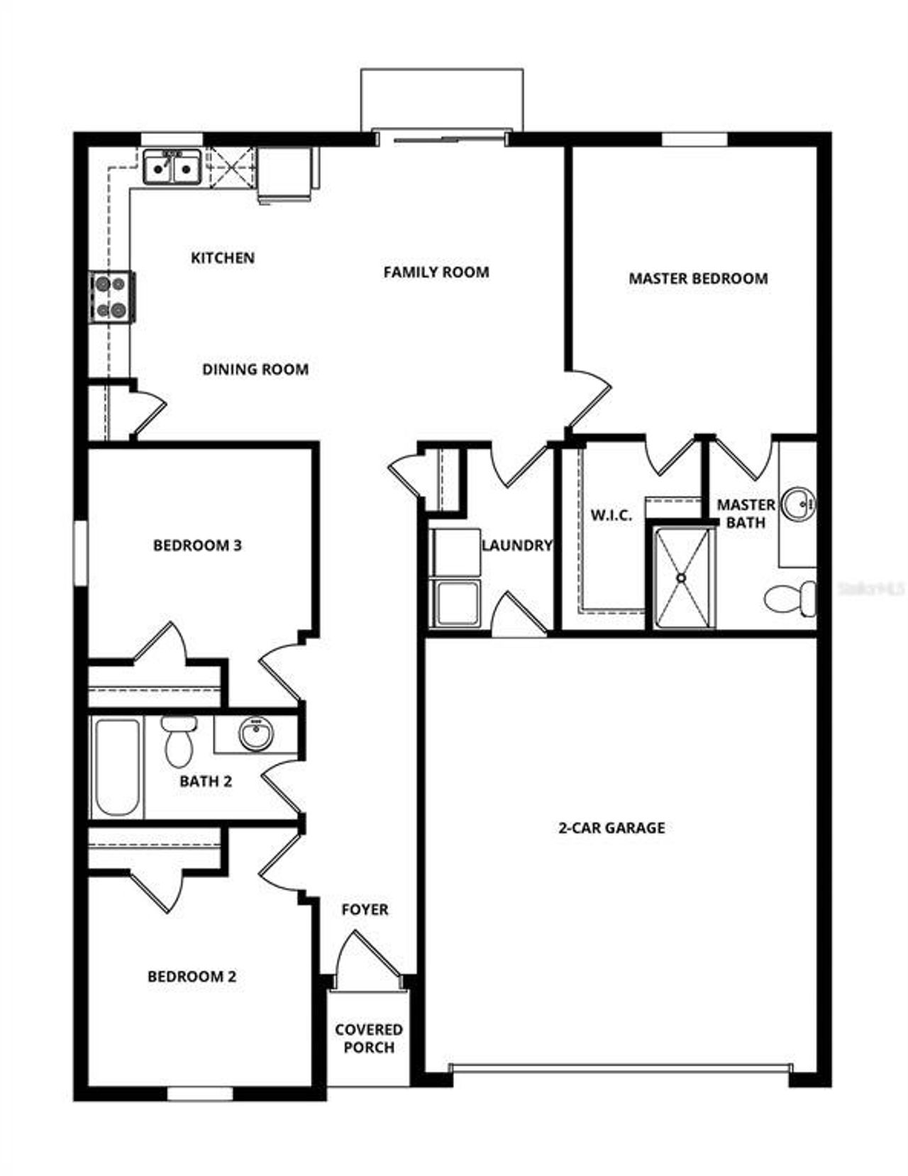 2D floor plan layout of this home in Citrus Place, Babson Park, FL (Image 2).
