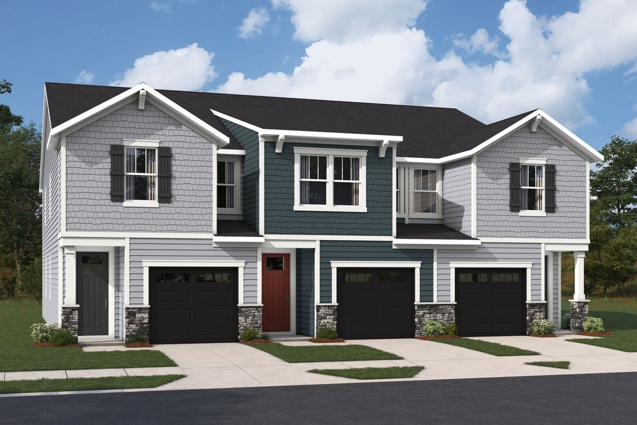Representative exterior photo of a completed home built from the Kinston by Mattamy Homes in Townes at Milhaven, Charlotte, NC (Image 2).