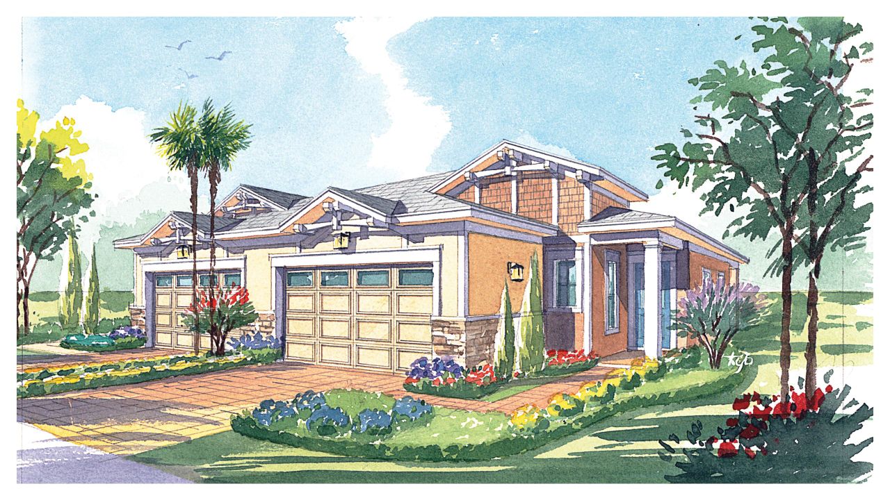 Exterior rendering of this home design in Twin Lakes, St. Cloud, FL (Image 2). Exterior rendering of this home design in Twin Lakes, St. Cloud, FL (Image 2).