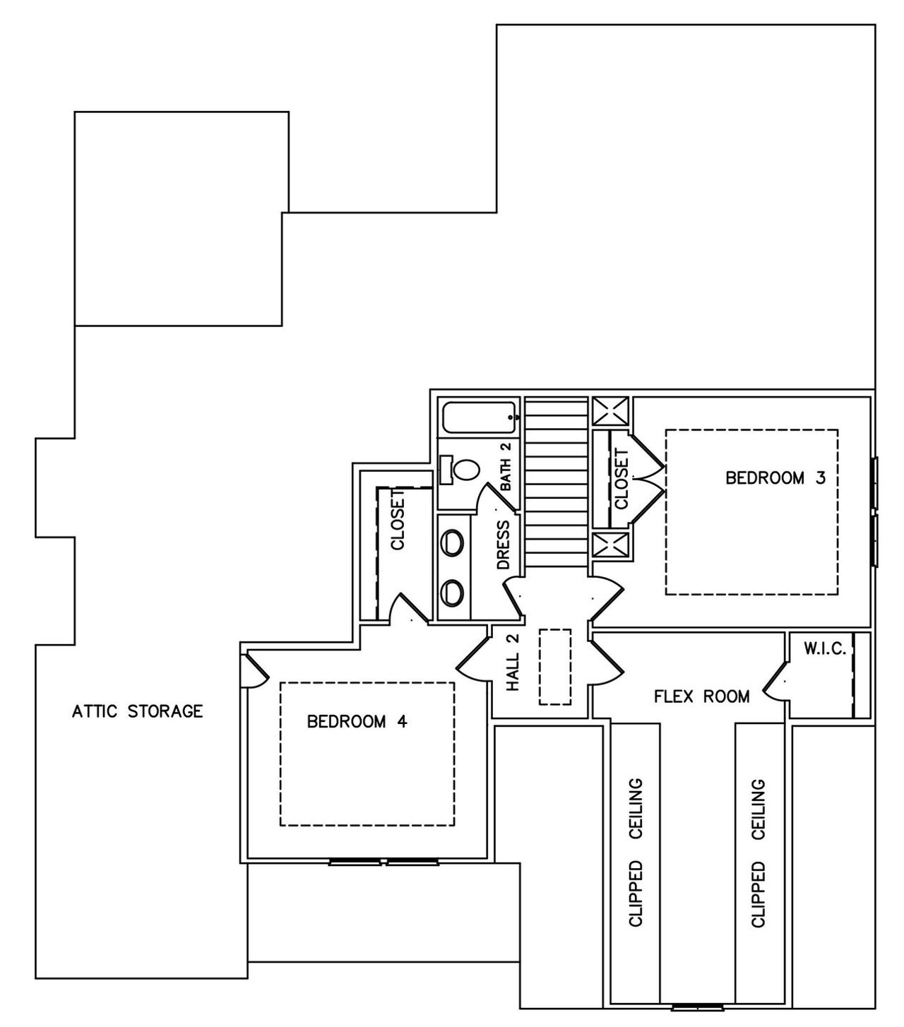 2D floor plan layout for the Oliver - 17252 by Dream Finders Homes in Reserve at Hickory Hills, McDonough, GA (Image 2). 2D floor plan layout for the Oliver - 17252 by Dream Finders Homes in Reserve at Hickory Hills, McDonough, GA (Image 2).