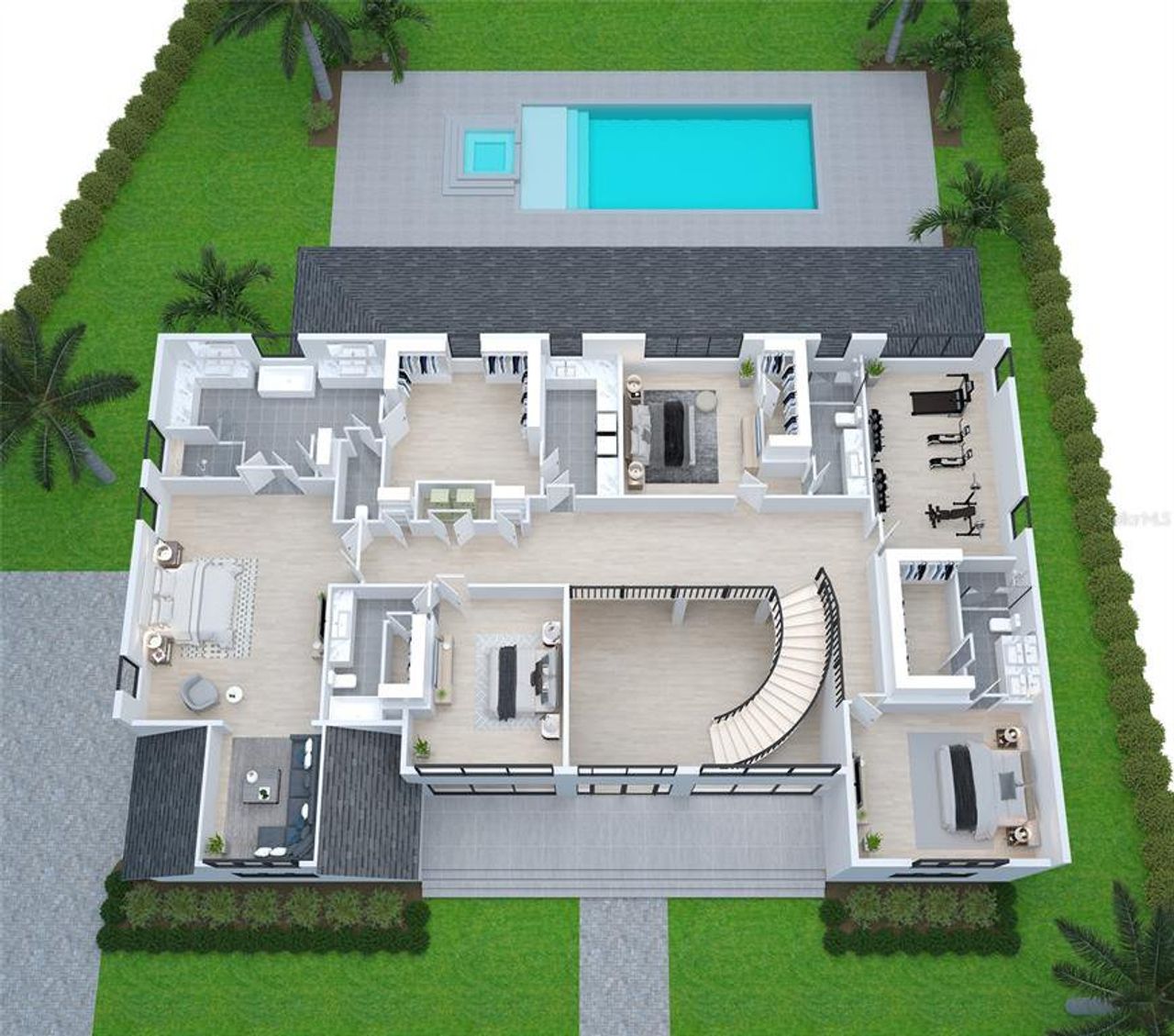 2D floor plan layout of this home in , Tampa, FL (Image 2). 2D floor plan layout of this home in , Tampa, FL (Image 2).
