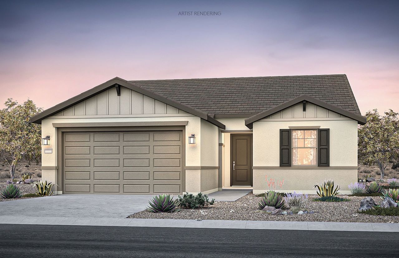 Representative exterior photo of a completed home built from the Potenza by Pulte Homes in Alamar, Tolleson, AZ (Image 2).