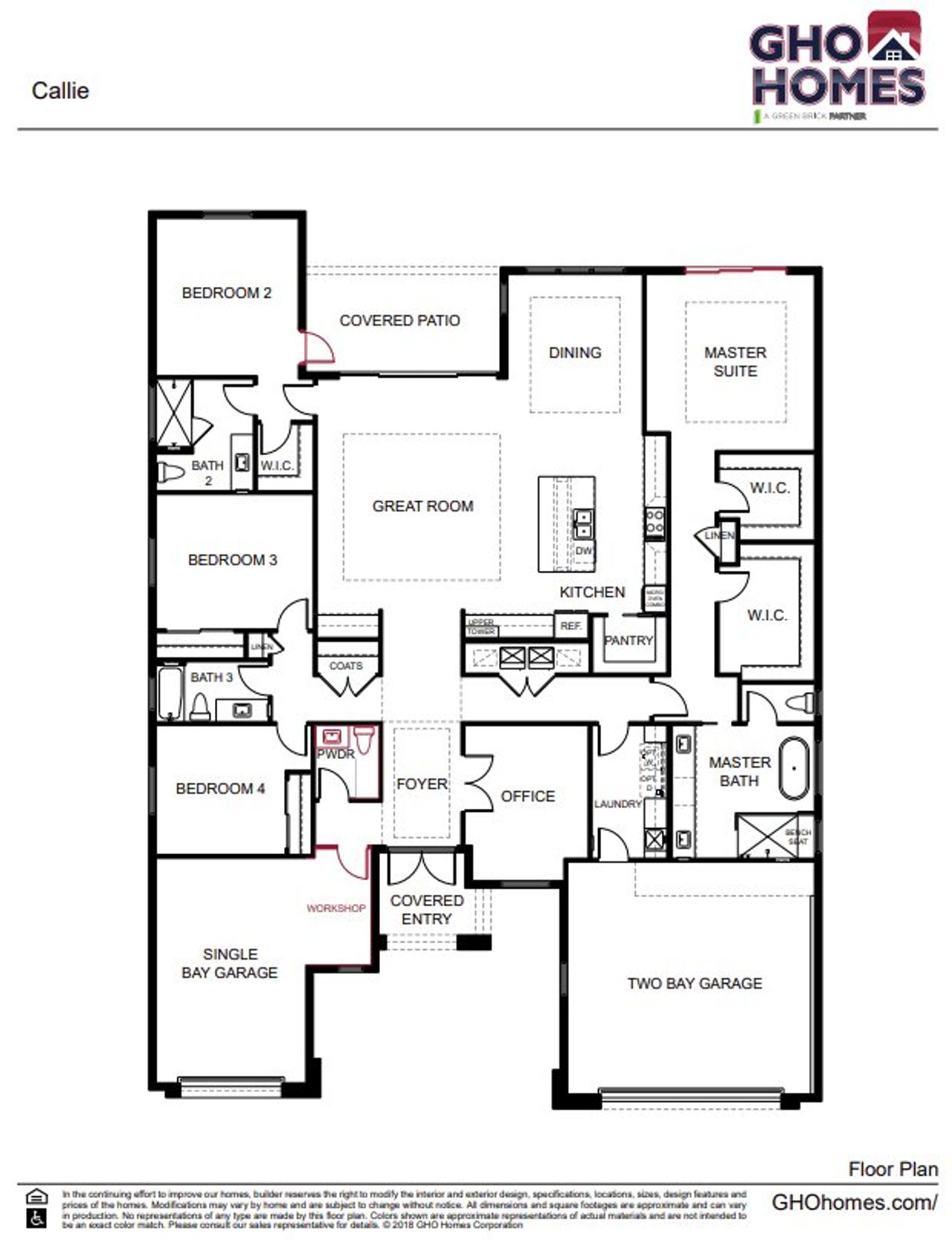 2D floor plan layout of this home in Belterra, Port St. Lucie, FL (Image 2).