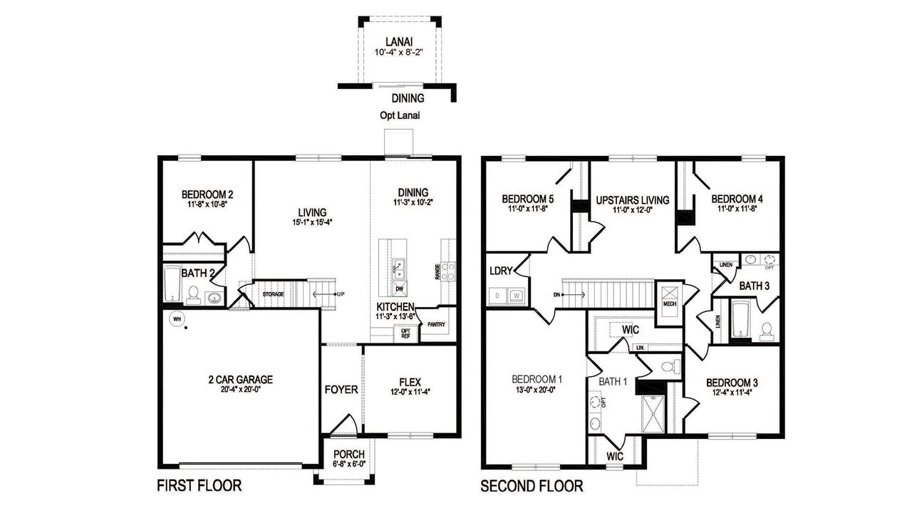 2D floor plan layout of this home in Venetian Grove, Vero Beach, FL (Image 2).