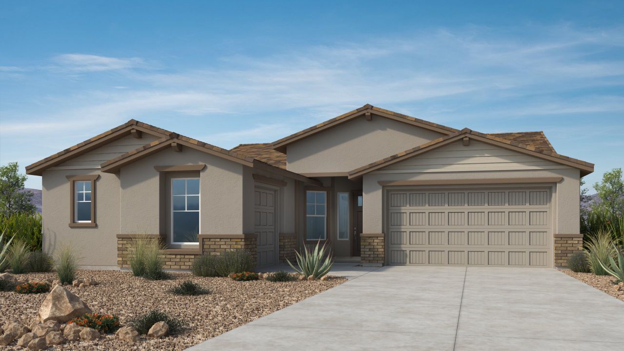 Representative exterior photo of a completed home built from the Tahoe by Taylor Morrison in Artisan at Asante, Surprise, AZ (Image 2).