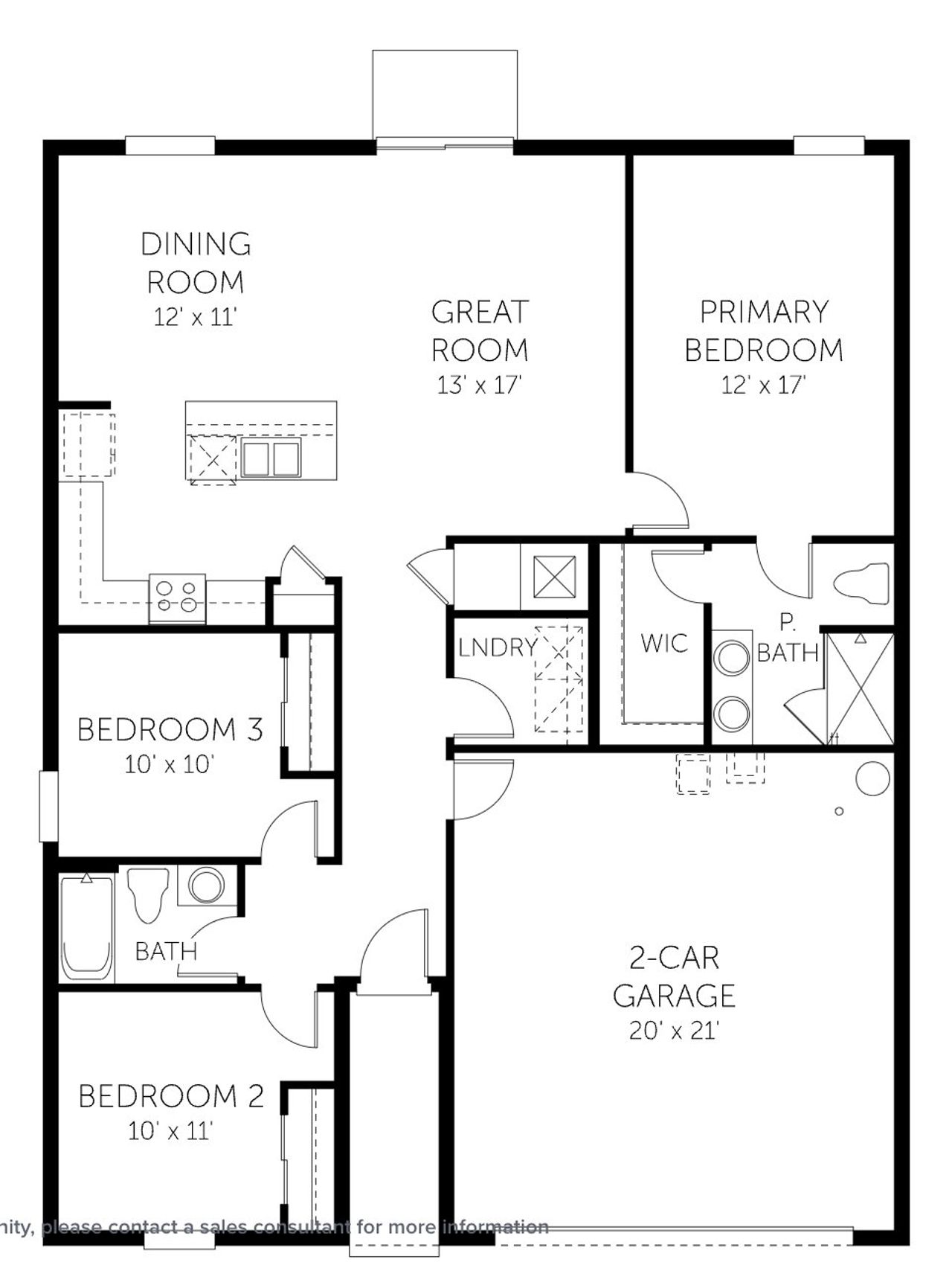 2D floor plan layout of this home in Annabelle Estates, Winter Haven, FL (Image 2).