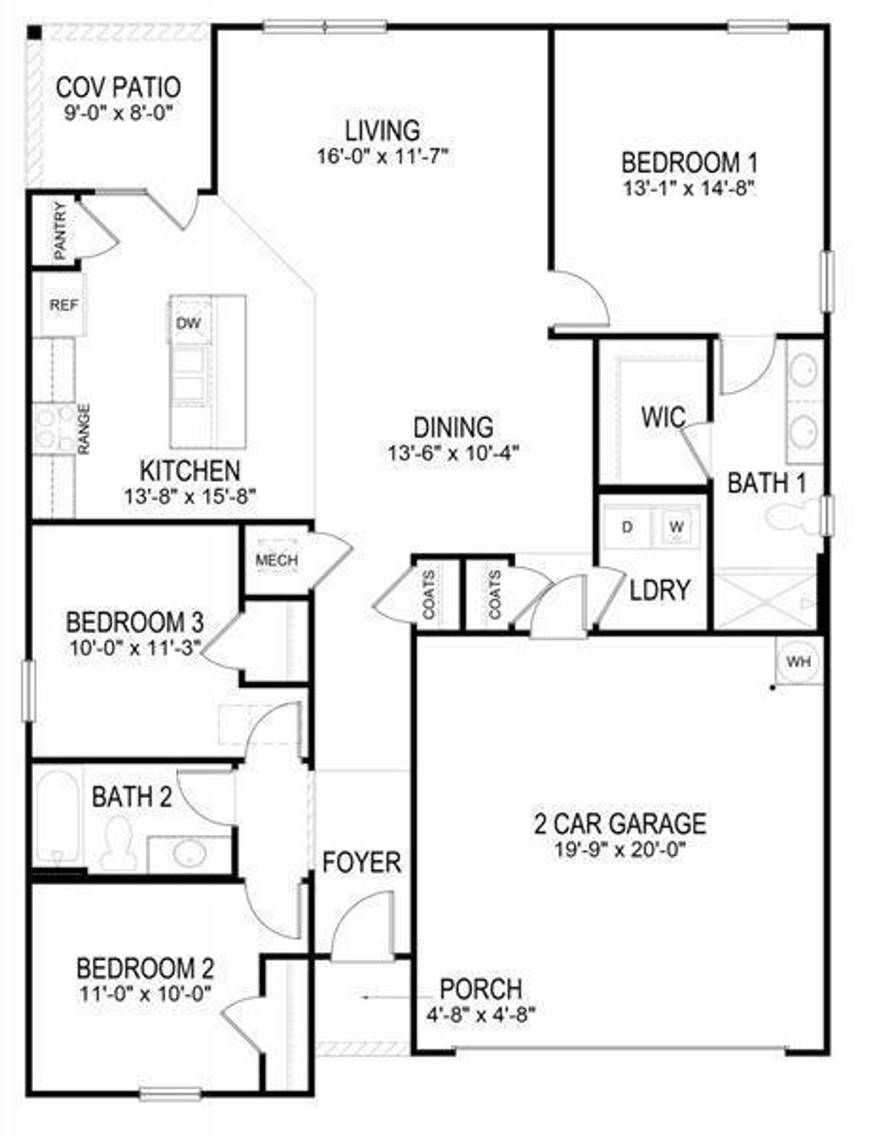 2D floor plan layout of this home in Northberry, Rome, GA (Image 2).