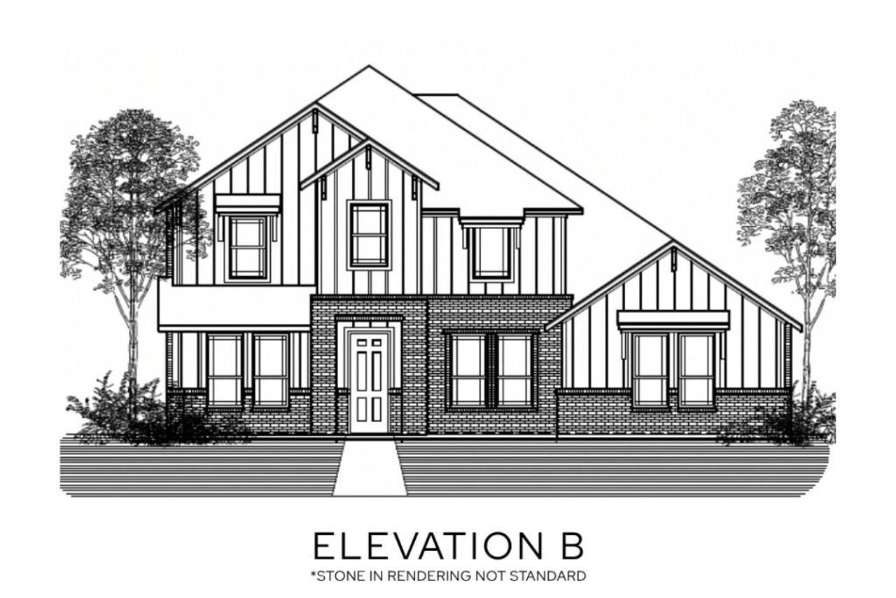 Representative rendering of the exterior for the The Sterling - Rear Entry by Lillian Custom Homes (Image 2).