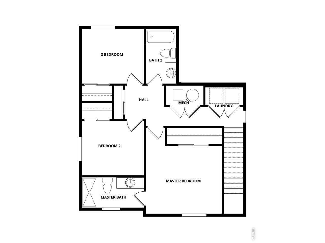 2D floor plan layout of this home in Farmstead, Berthoud, CO (Image 2).