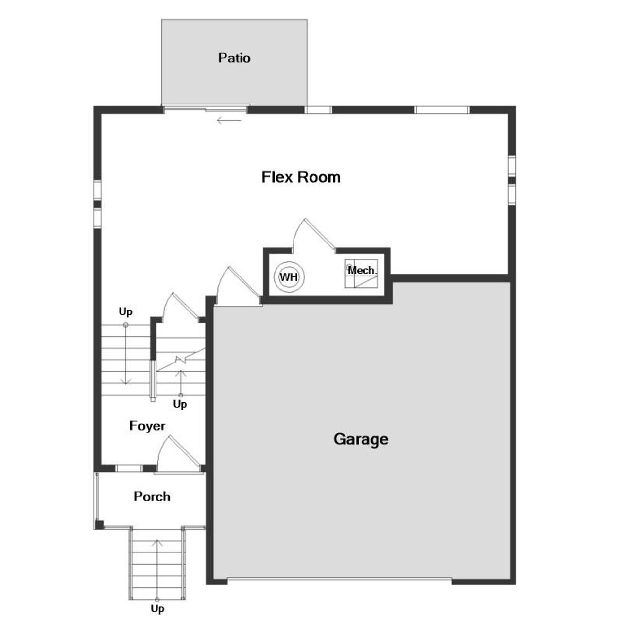 2D floor plan layout for the Clydesdale by Oakwood Homes Co in Muegge Farms, Bennett, CO (Image 2). 2D floor plan layout for the Clydesdale by Oakwood Homes Co in Muegge Farms, Bennett, CO (Image 2).