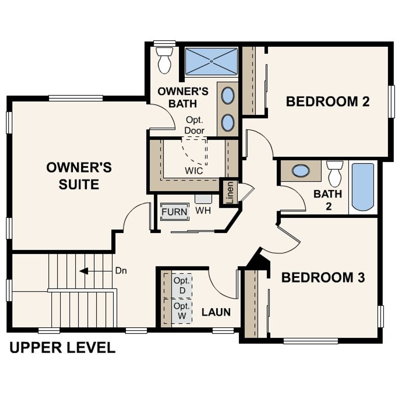 2D floor plan layout for the The Element by Century Communities in The Contemporary Collection at Windler, Aurora, CO (Image 2).