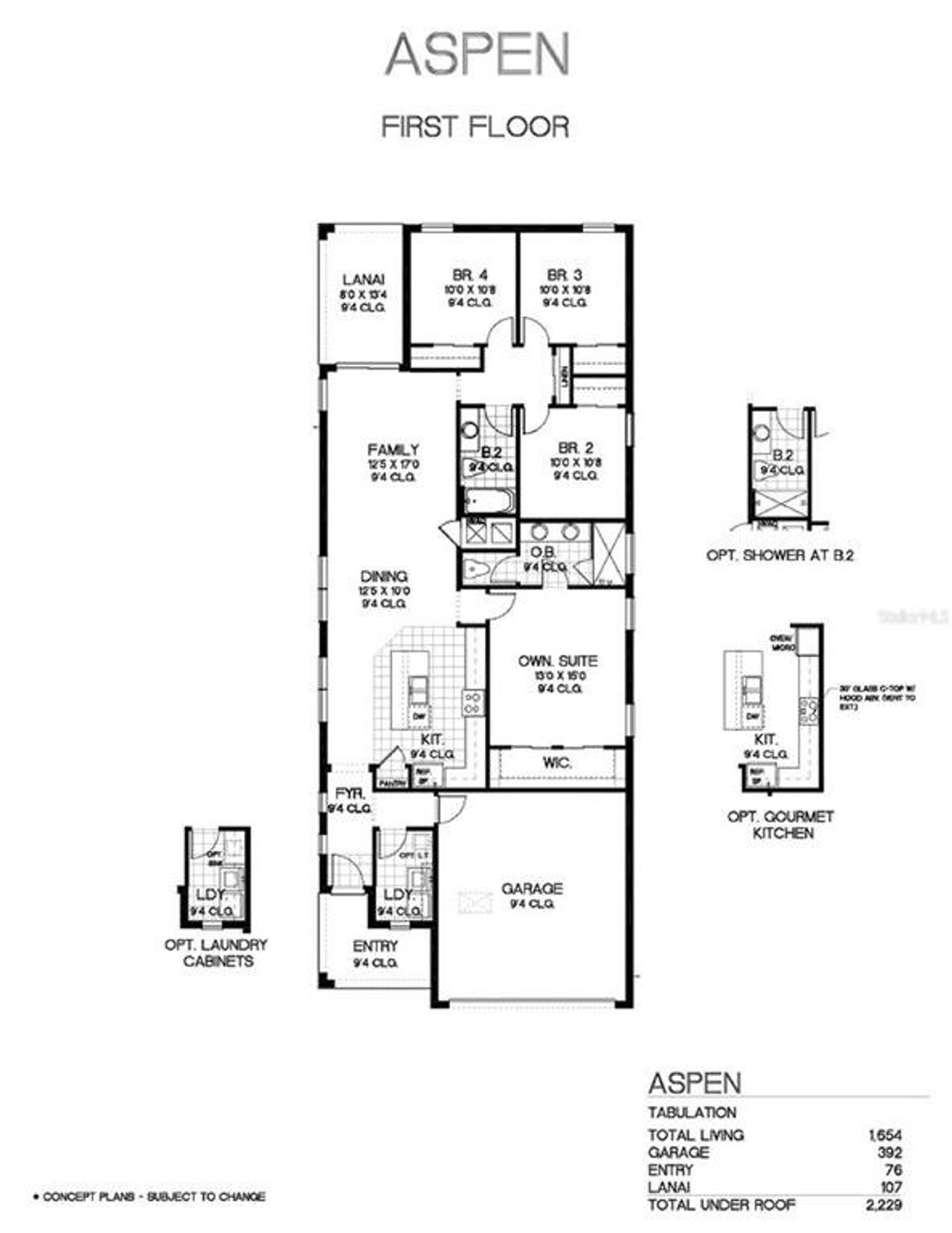 2D floor plan layout of this home in Hills of Minneola, Minneola, FL (Image 2).