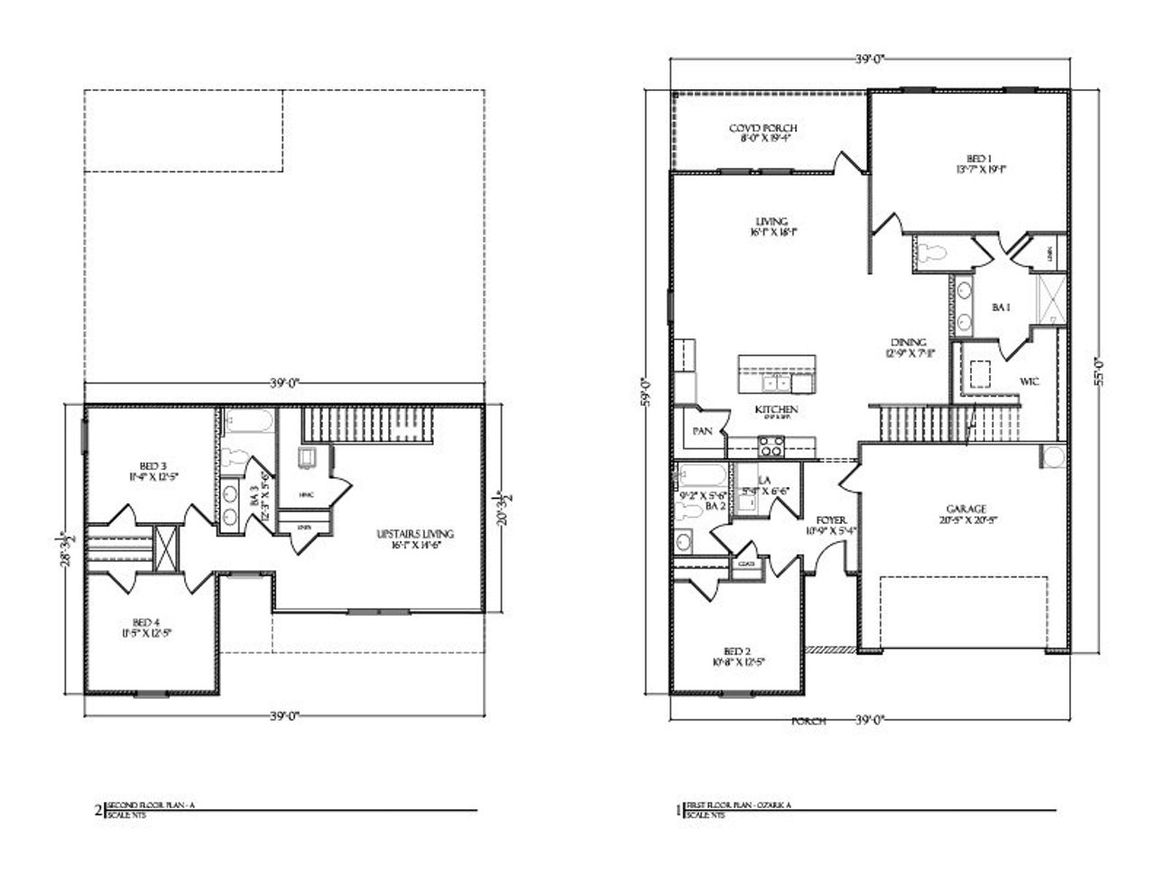 2D floor plan layout of this home in Titus Park, Panama City, FL (Image 2).
