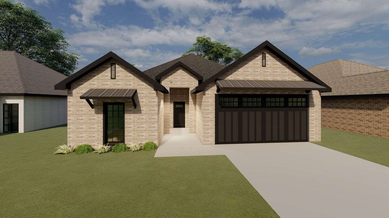 Representative exterior photo of a completed home built from the Florida by BLUEHAVEN Homes in Lakepointe, Lavon, TX (Image 2).