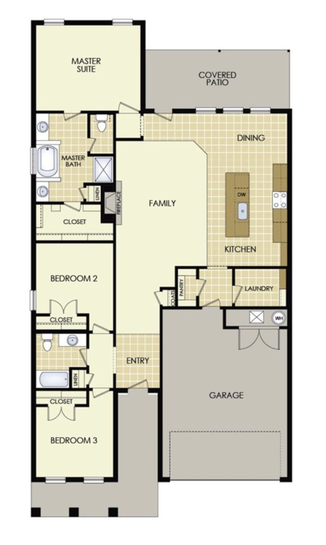 2D floor plan layout for the The Gypsy Vanner by Wyldewood Homes in Washington Meadows, Sherman, TX (Image 2). 2D floor plan layout for the The Gypsy Vanner by Wyldewood Homes in Washington Meadows, Sherman, TX (Image 2).