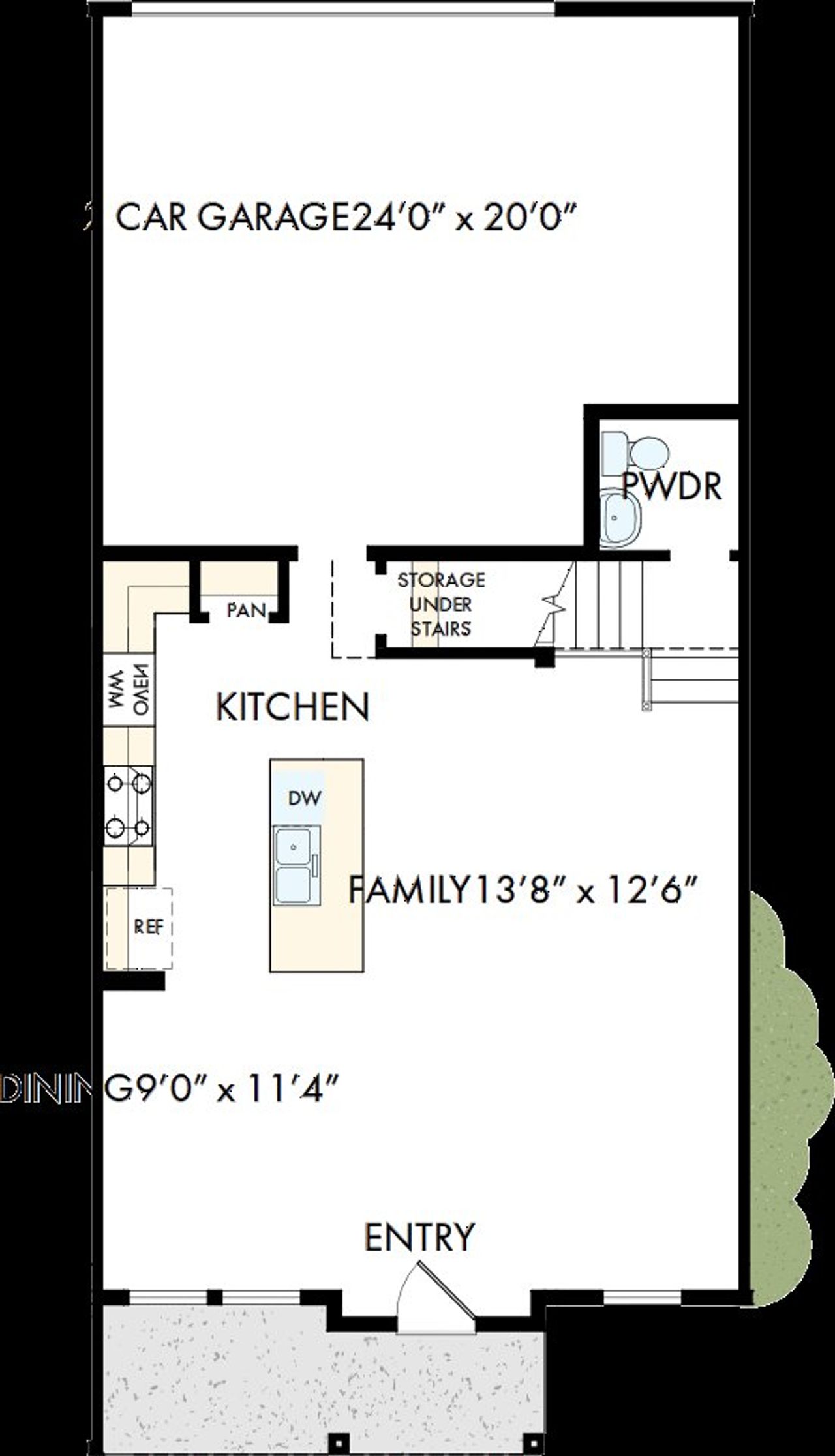 2D floor plan layout of this home in Ridgeline Towns, McKinney, TX (Image 2).