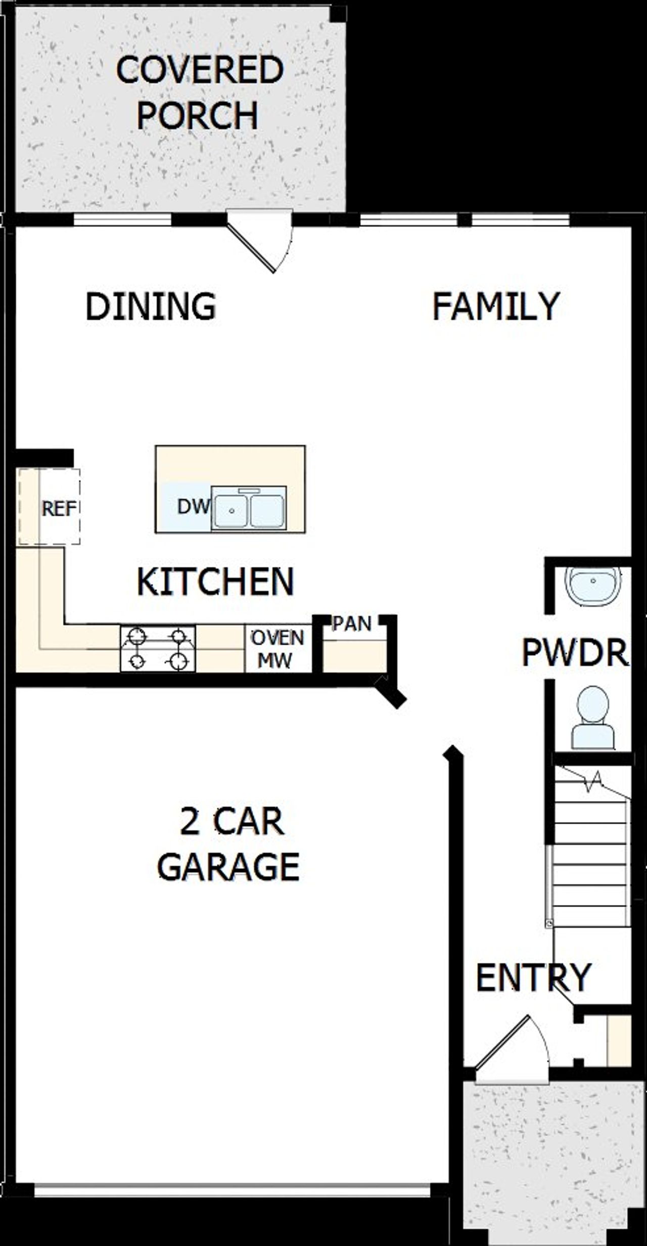 2D floor plan layout of this home in Easton Park - Nelson Village - Jewel Series, Austin, TX (Image 2). 2D floor plan layout of this home in Easton Park - Nelson Village - Jewel Series, Austin, TX (Image 2).