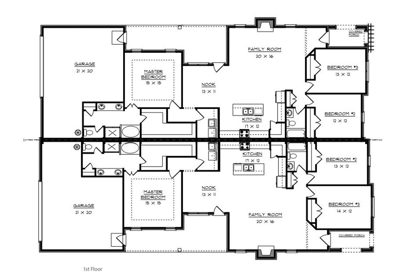 2D floor plan layout for the Meade by Southeastern Building Corporation in The Paddock, Gallatin, TN (Image 2).