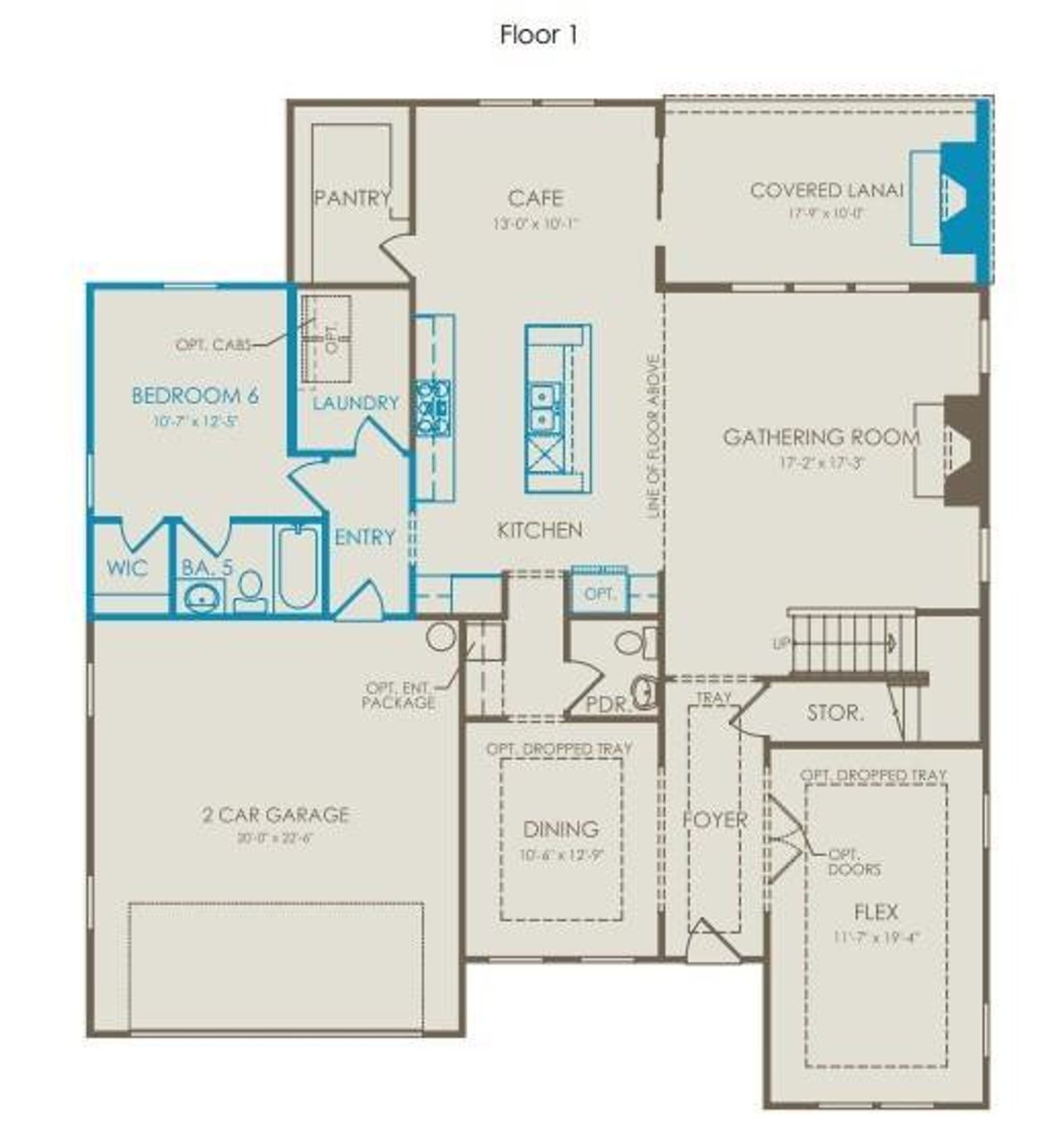 2D floor plan layout of this home in Bleckley Station, Ball Ground, GA (Image 2).