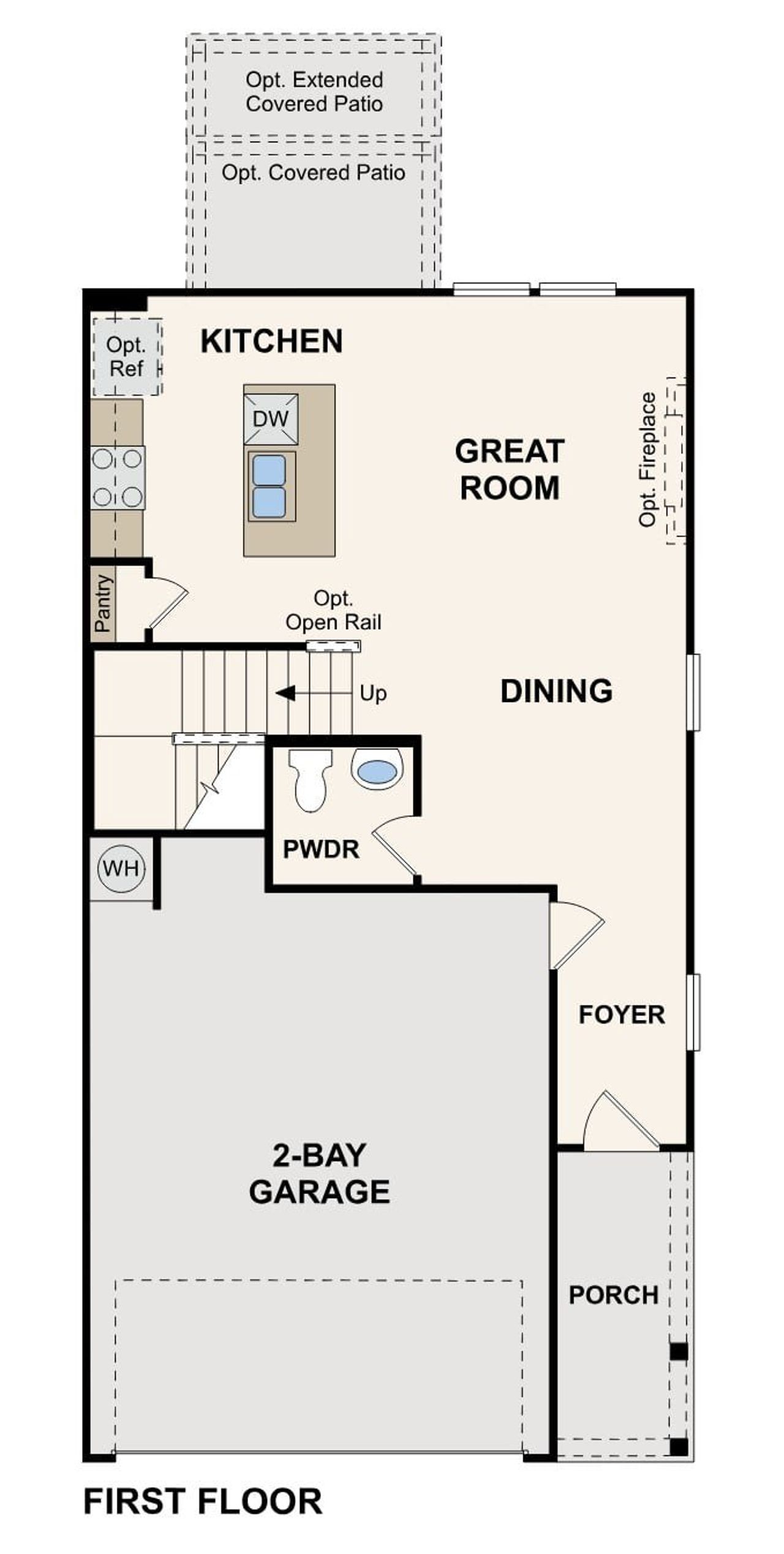 2D floor plan layout of this home in Rosemont Hill, San Antonio, TX (Image 2).
