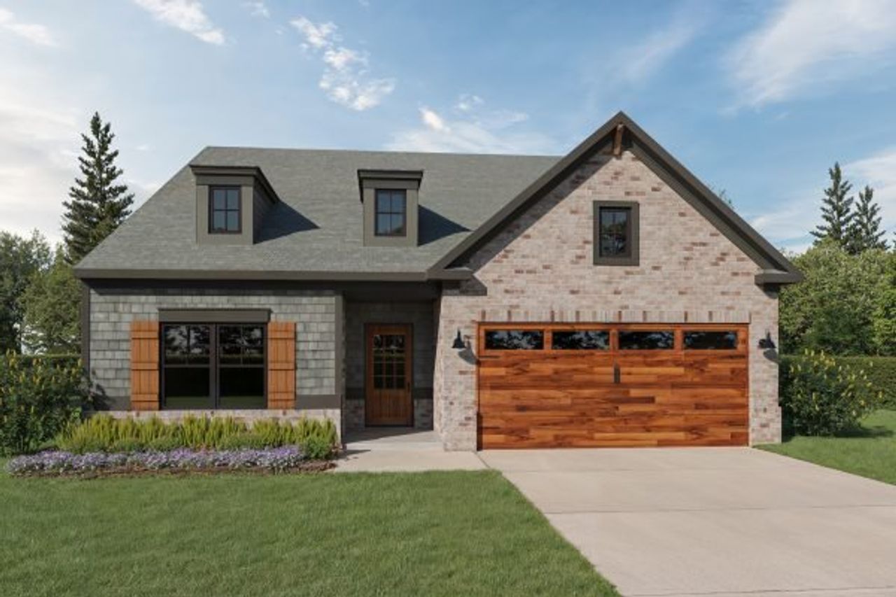 Representative exterior photo of a completed home built from the Hawthorne by Kerley Family Homes in Meadow Pines, Dallas, GA (Image 2).