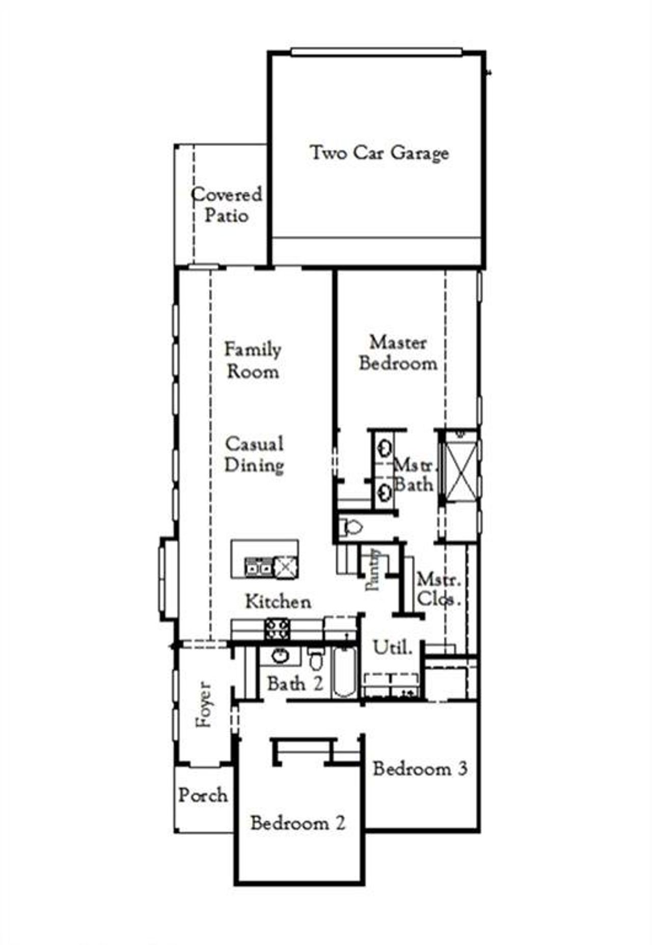 2D floor plan layout of this home in Avondale, Rockwall, TX (Image 2).