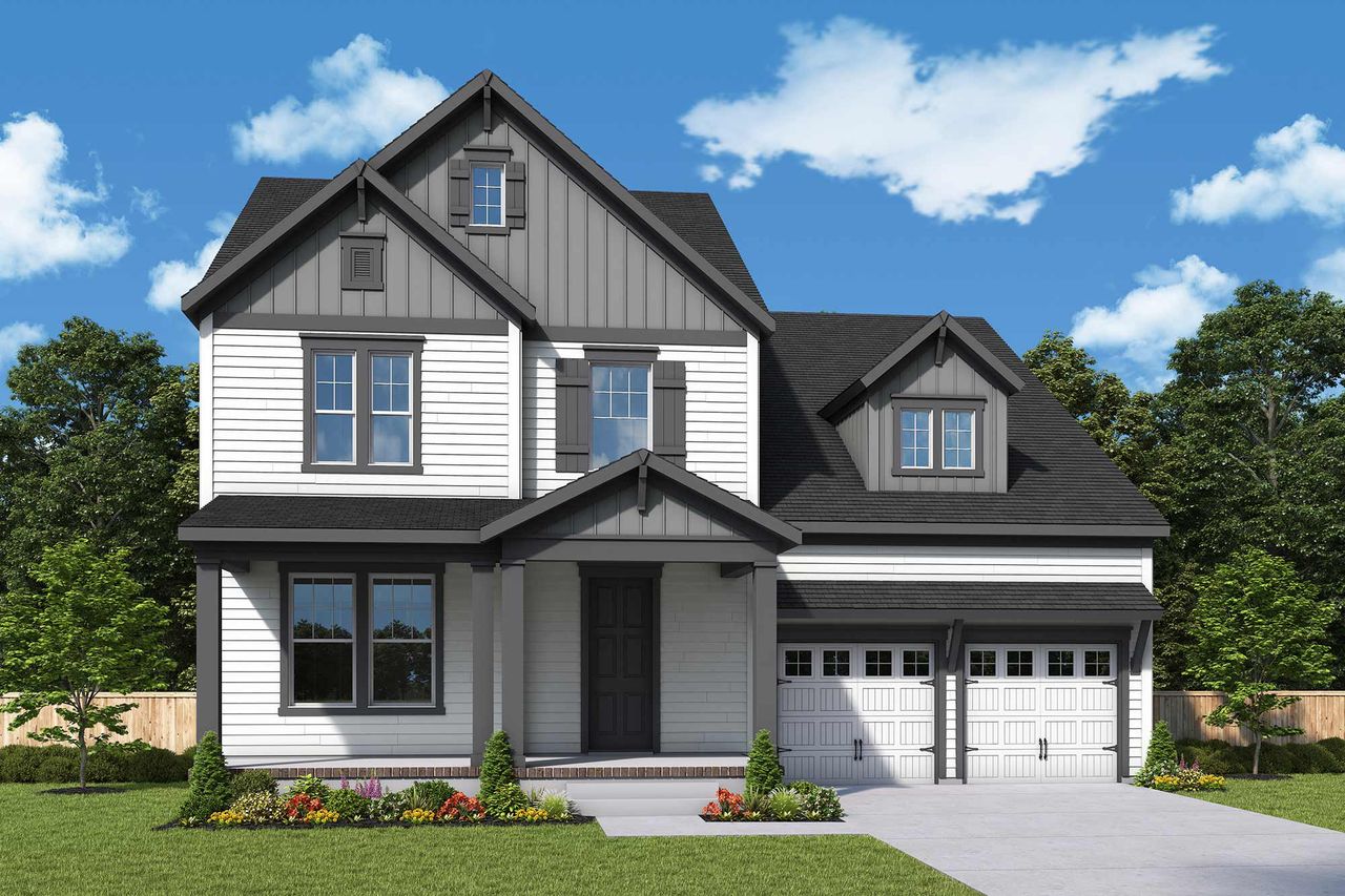 Representative exterior photo of a completed home built from the The Ashberry by David Weekley Homes in Nexton - Midtown - The Village Collection, Summerville, SC (Image 2).