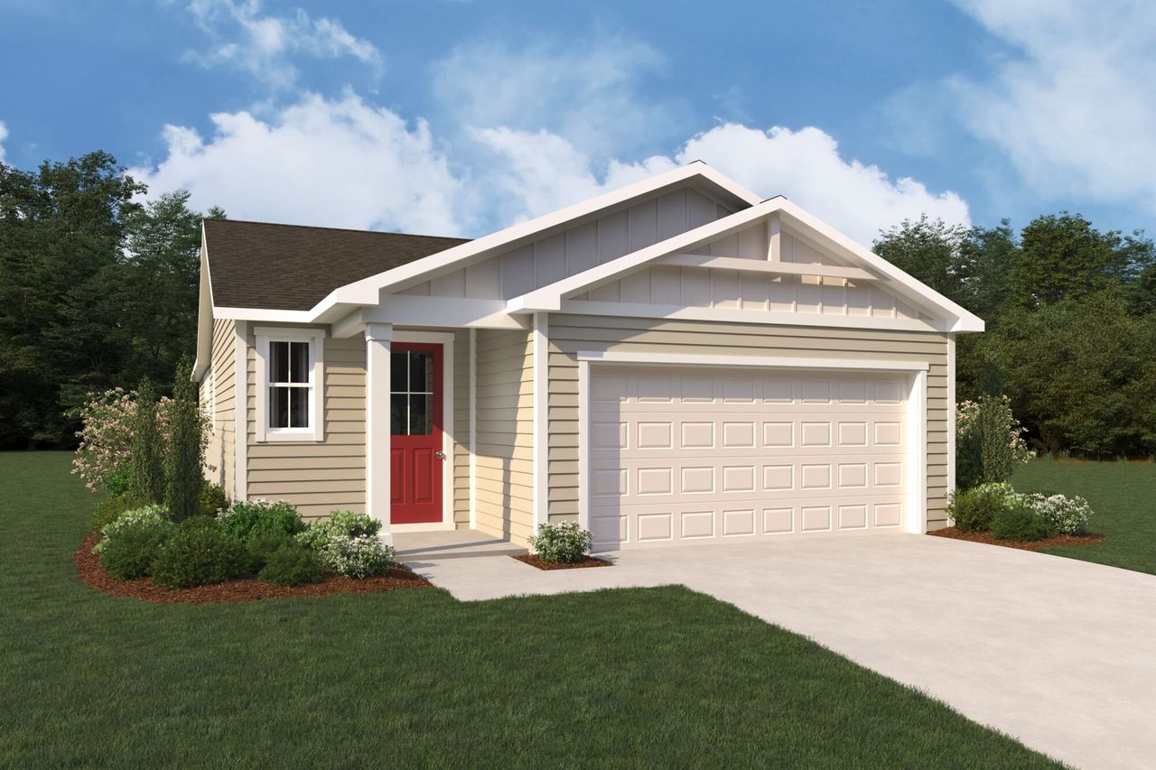 Representative exterior photo of a completed home built from the Milton by Mattamy Homes in RiverTown - Forest, St. Johns, FL (Image 2). Representative exterior photo of a completed home built from the Milton by Mattamy Homes in RiverTown - Forest, St. Johns, FL (Image 2).