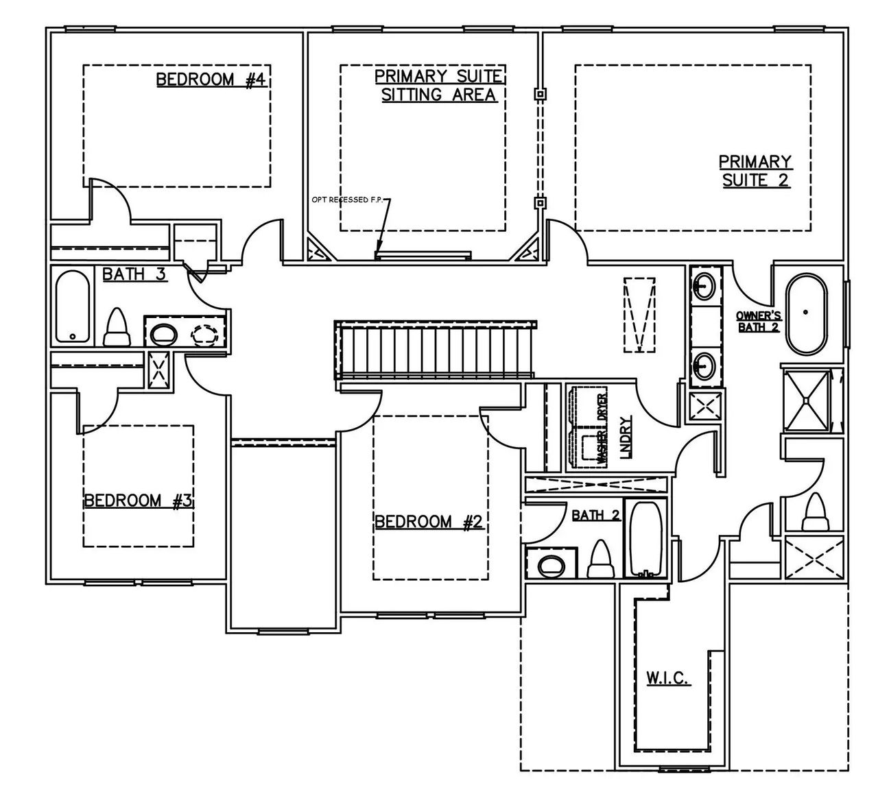 2D floor plan layout of this home in Reserve at Hickory Hills, McDonough, GA (Image 2).