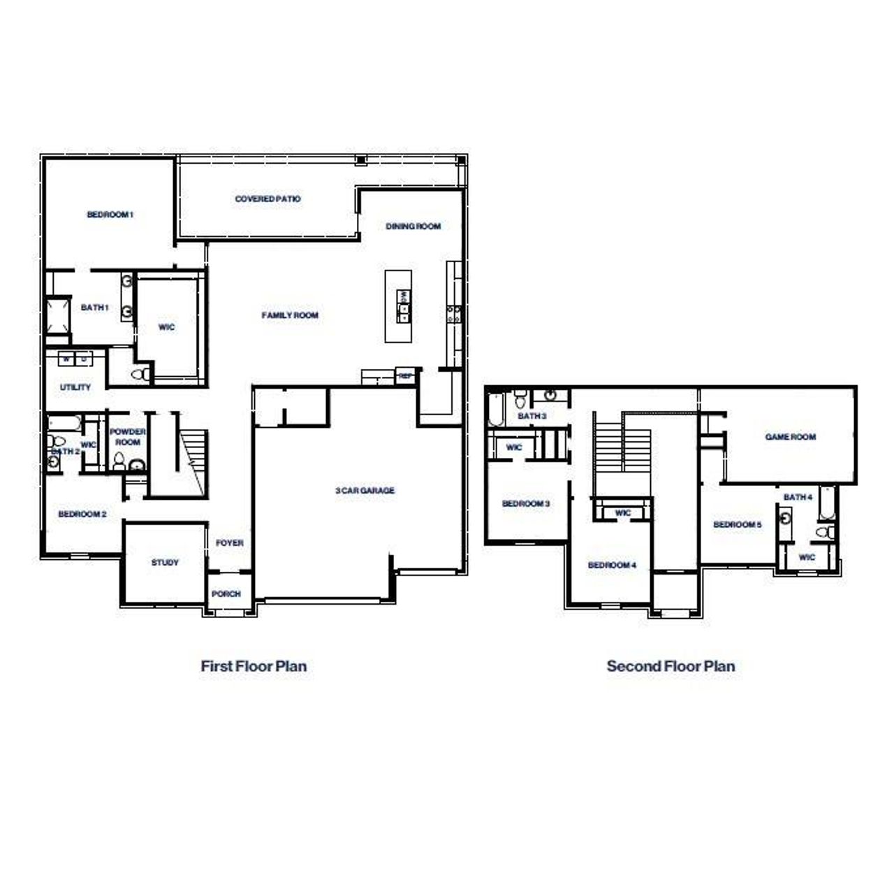 2D floor plan layout of this home in Riverside Estates, Baytown, TX (Image 2).
