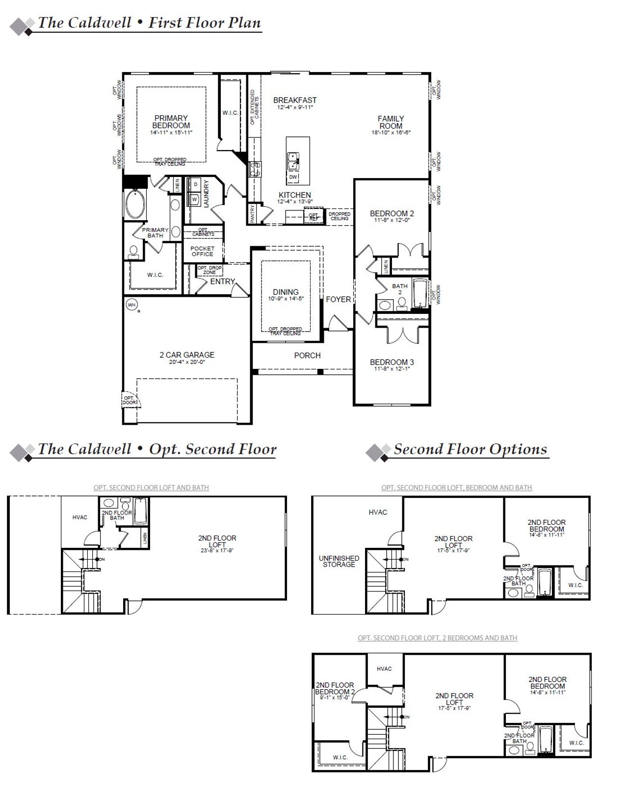 2D floor plan layout of this home in Daniel Farms, Benson, NC (Image 2).