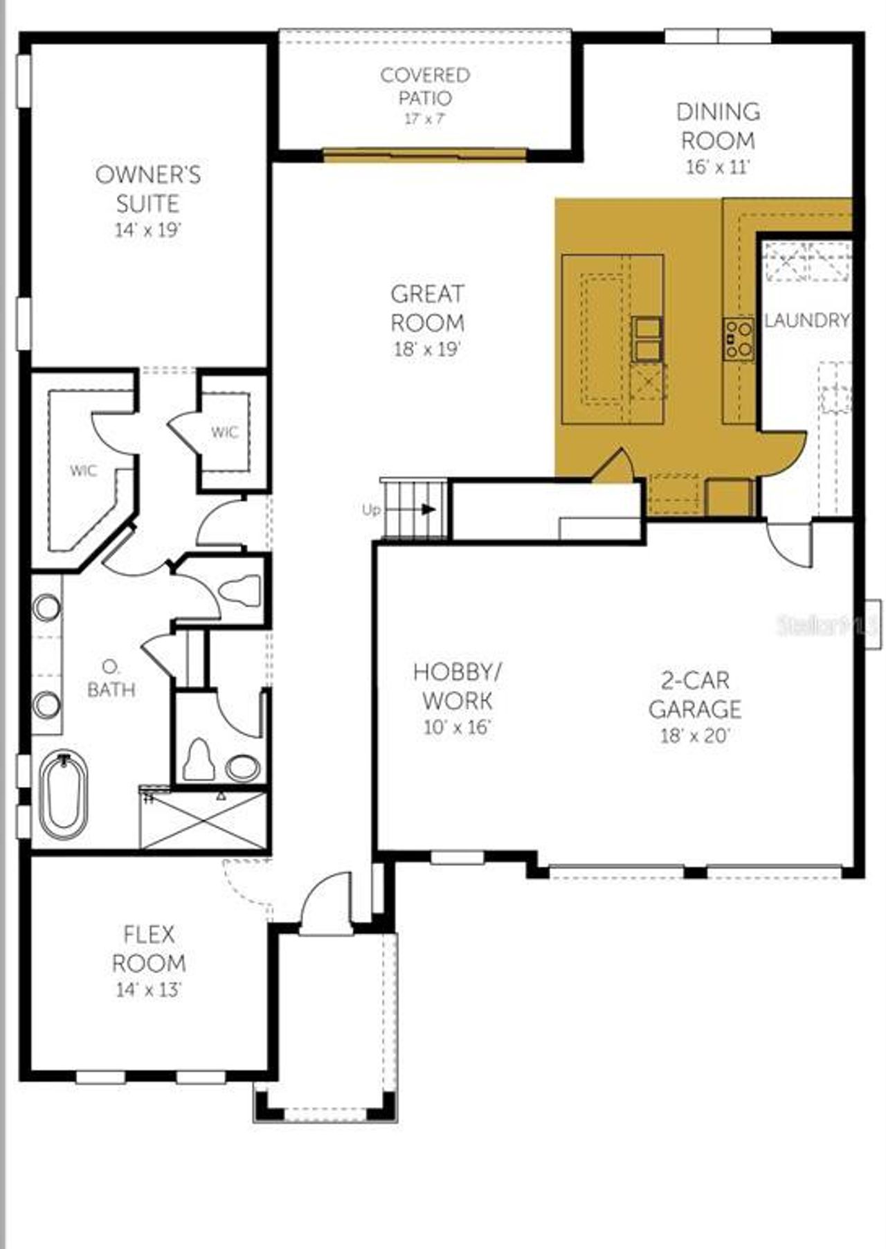 2D floor plan layout of this home in , Windermere, FL (Image 2). 2D floor plan layout of this home in , Windermere, FL (Image 2).