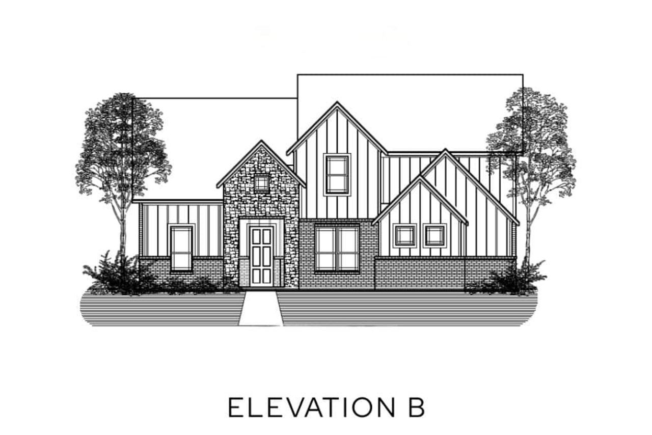 Representative rendering of the exterior for the The Carlyle II - Rear Entry by Lillian Custom Homes (Image 2).