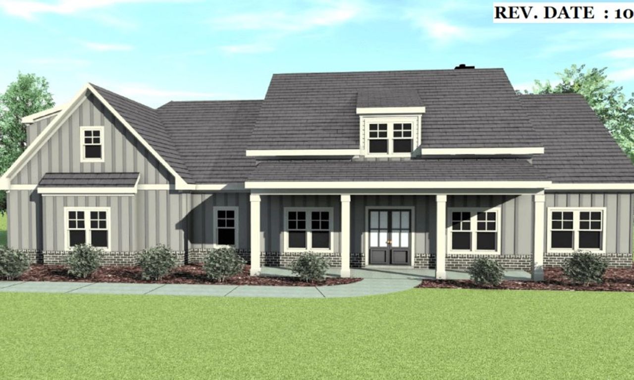 Representative exterior photo of a completed home built from the Dunleaf Linton Estates by JR Homes in Linton Estates, Newnan, GA (Image 2).