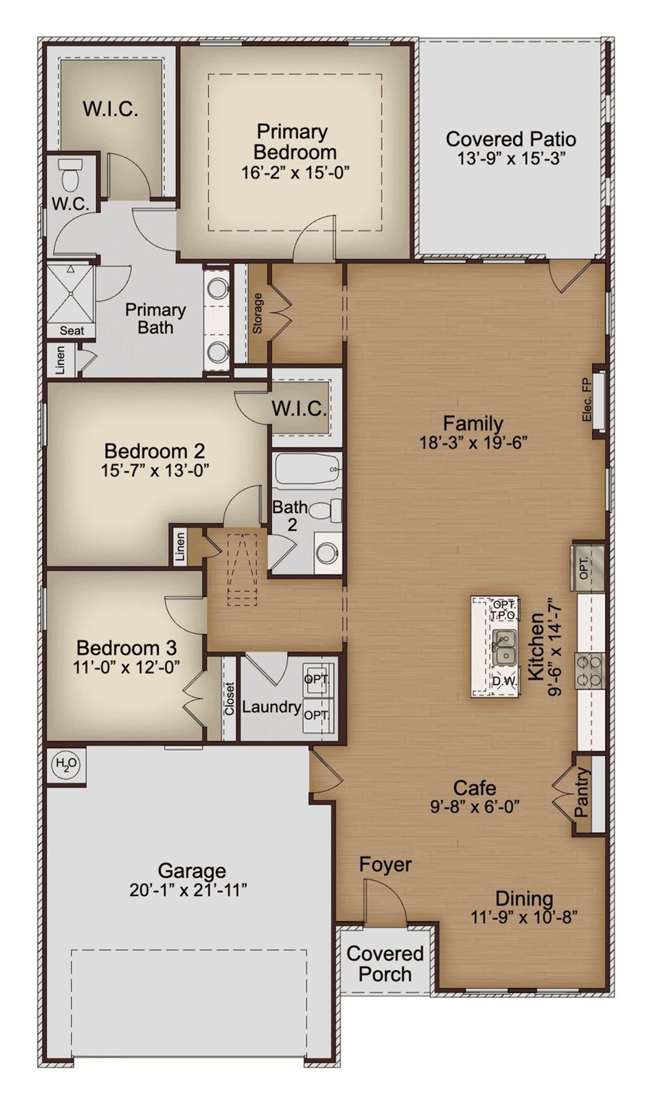 2D floor plan layout of this home in Cooper's Walk, Loganville, GA (Image 2). 2D floor plan layout of this home in Cooper's Walk, Loganville, GA (Image 2).
