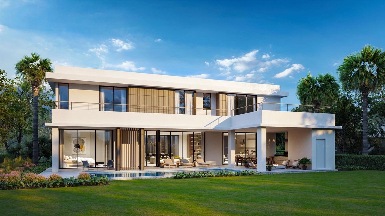 Representative exterior details of a home built from the PONTRESINA by Centaur Holdings in Panther National, Palm Beach Gardens (Image 2).