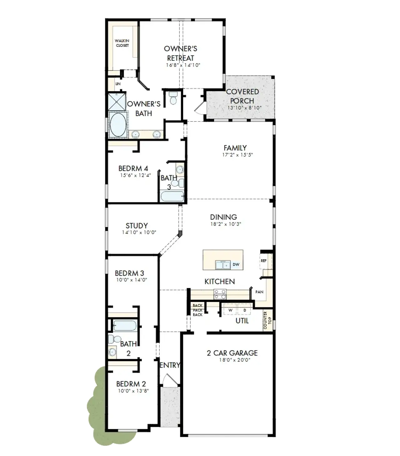 2D floor plan layout of this home in Harvest Green - Reserve Collection, Richmond, TX (Image 2).