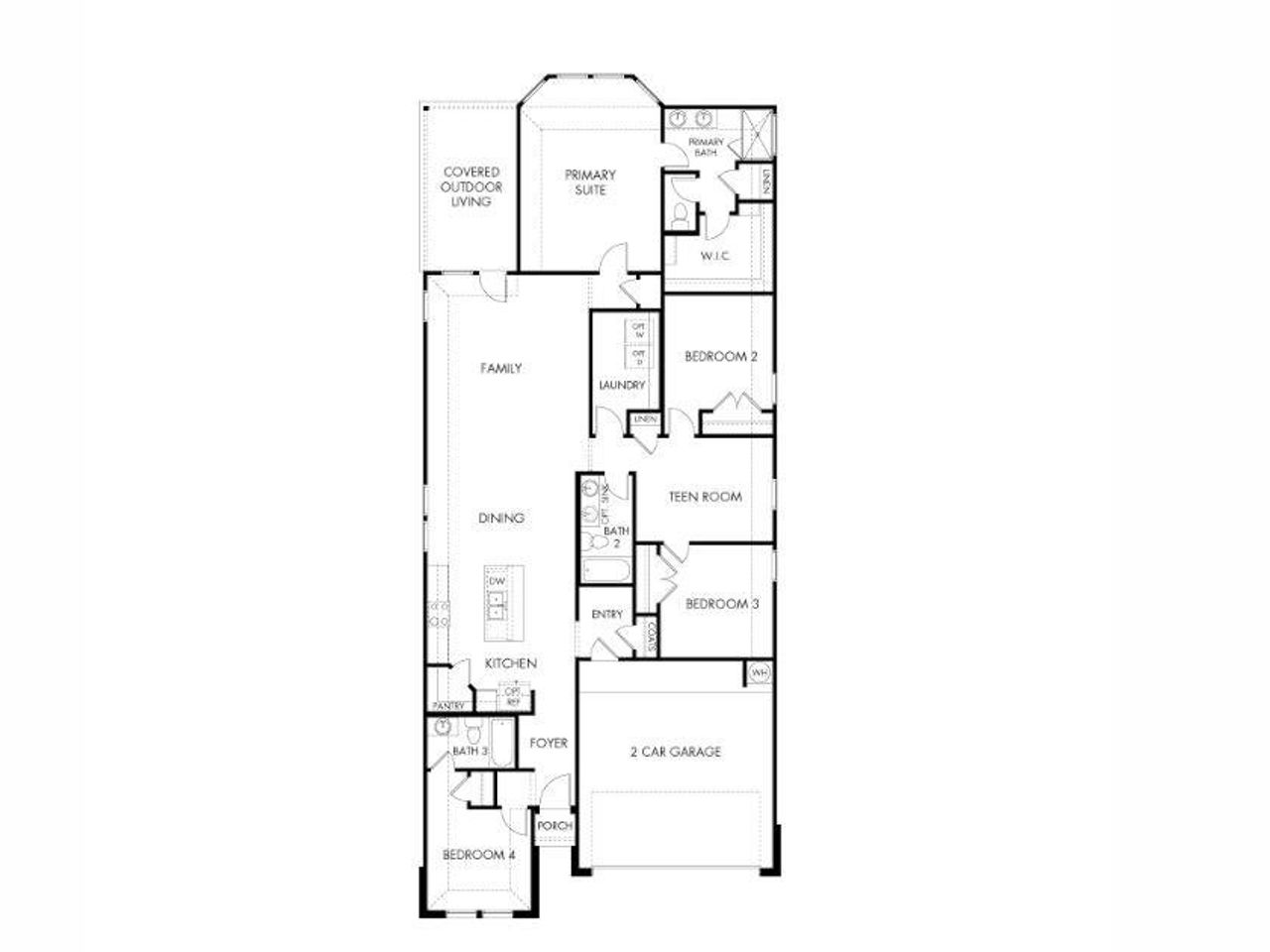 2D floor plan layout of this home in Big Sky Ranch - Reserve Collection, Dripping Springs, TX (Image 2). 2D floor plan layout of this home in Big Sky Ranch - Reserve Collection, Dripping Springs, TX (Image 2).