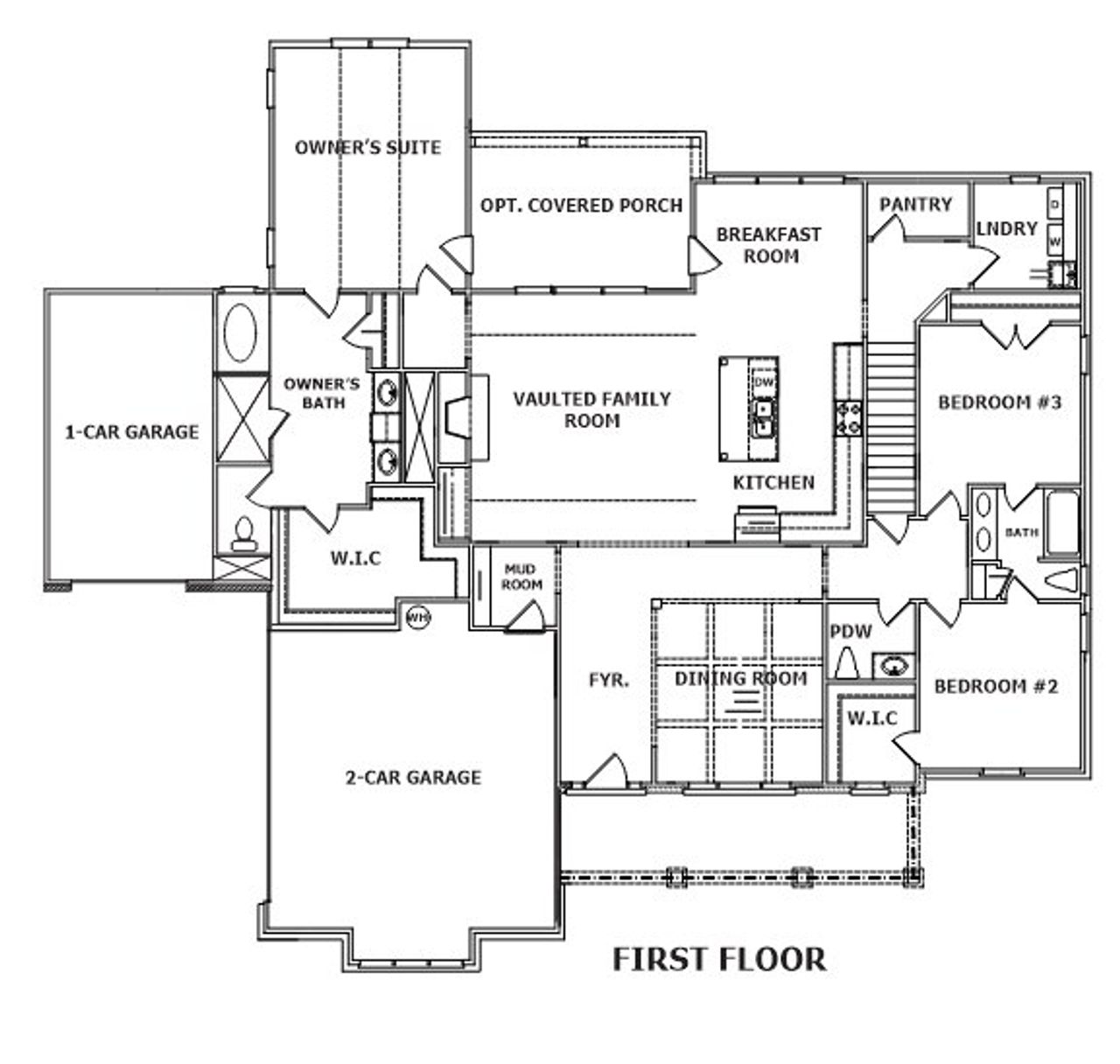 2D floor plan layout of this home in Grove Park, Covington, GA (Image 2).