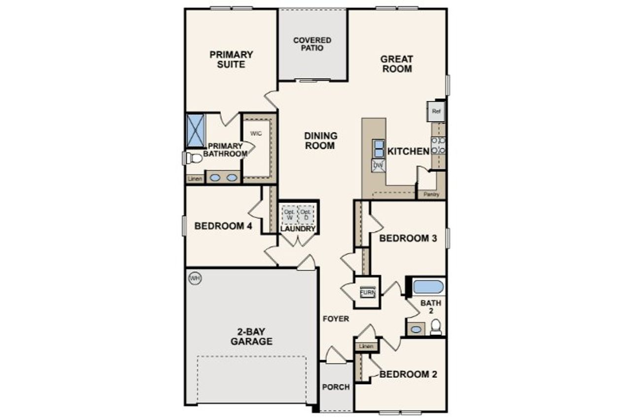 2D floor plan layout of this home in Woodlake Landing, Hartwell, GA (Image 2). 2D floor plan layout of this home in Woodlake Landing, Hartwell, GA (Image 2).