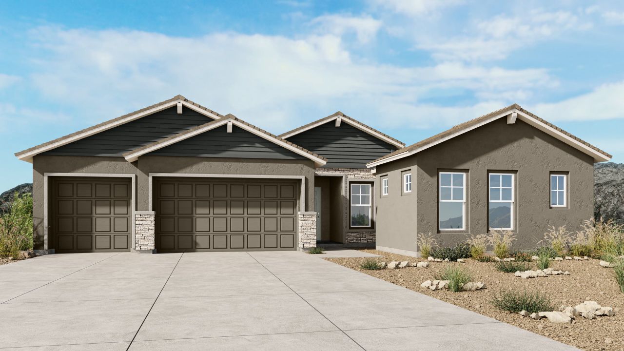 Representative exterior photo of a completed home built from the Catalina by Taylor Morrison in Borgata Summit, Queen Creek, AZ (Image 2).