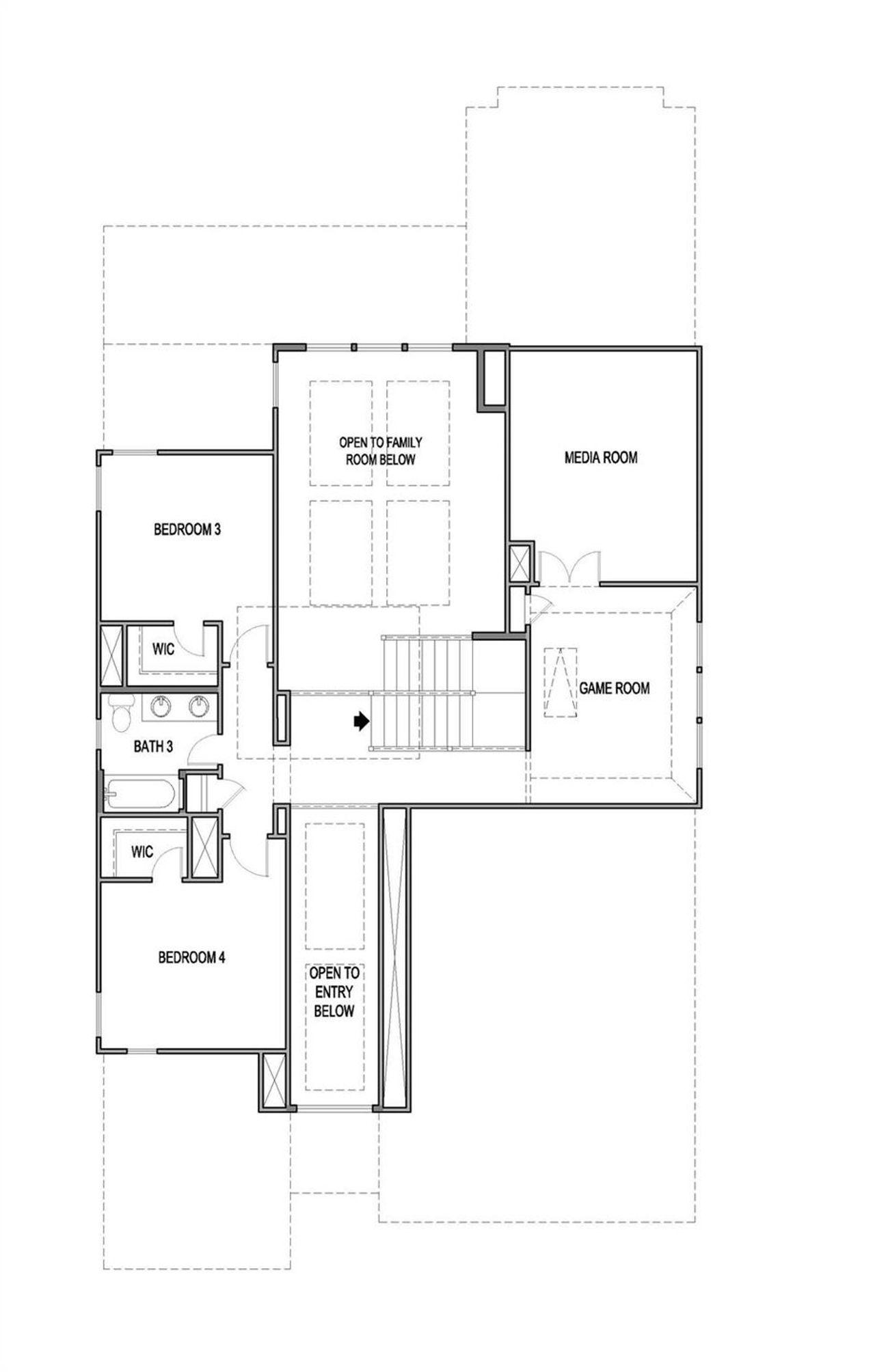 2D floor plan layout of this home in Blackhawk, Pflugerville, TX (Image 2).