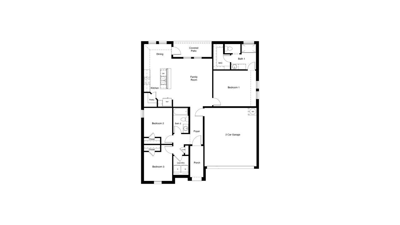 2D floor plan layout for the Ashburn by D.R. Horton in Bella Vista, Granbury, TX (Image 2). 2D floor plan layout for the Ashburn by D.R. Horton in Bella Vista, Granbury, TX (Image 2).