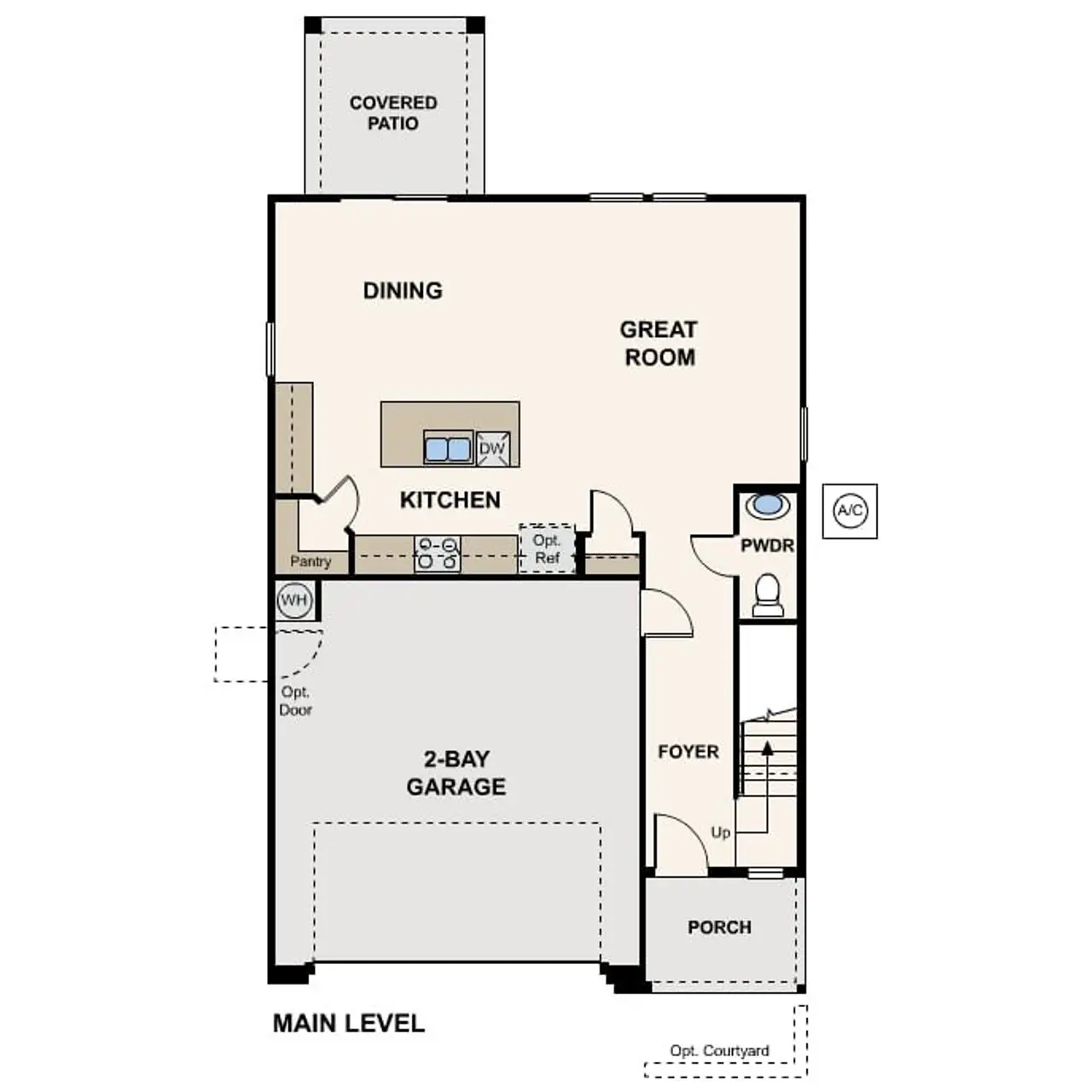 2D floor plan layout of this home in Teravalis, Buckeye, AZ (Image 2).